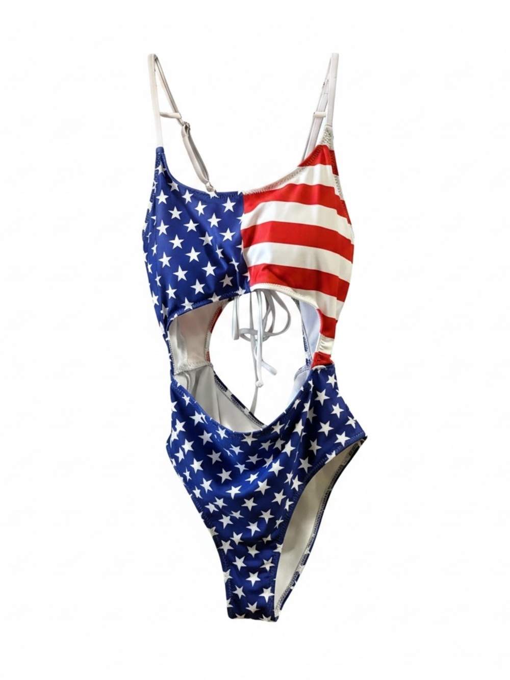 American Flag One-Piece Swimsuit - Red & Blue